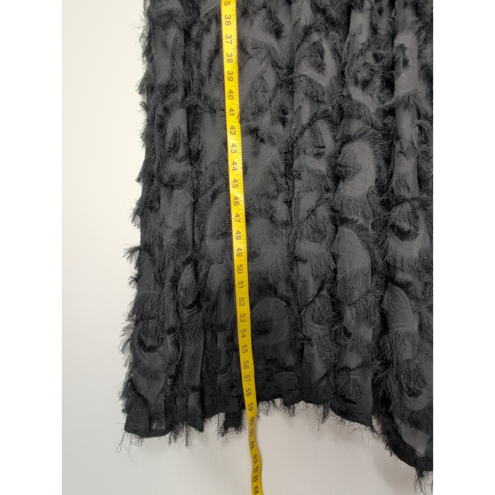 Vicky and Lucas Black Maxi Dress L NWT Feather Skirt Cocktail Evening Chic Party - Picture 12 of 16